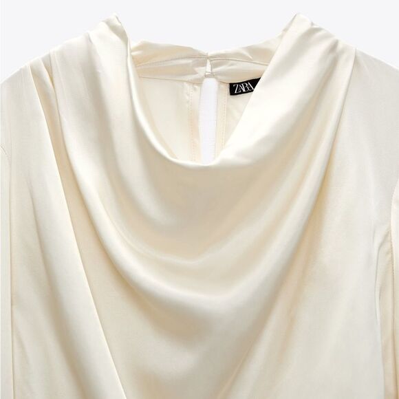 Zara DRAPED SATIN EFFECT TOP SPECIAL EDITION - Picture 7 of 12